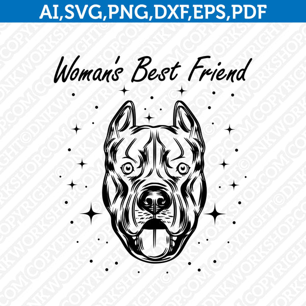 Pitbull Dog Breed SVG Cricut Cut File Clipart Png Eps Dxf Vector