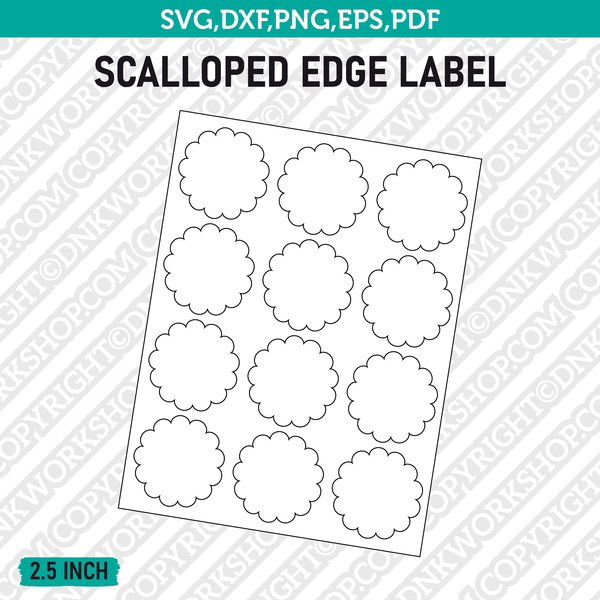 scalloped circle template printable