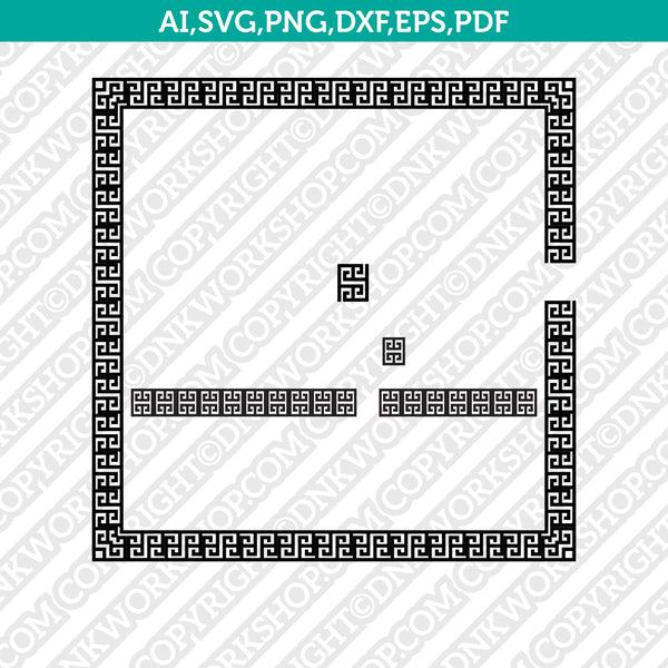 Download Square Straight Versace Greek Border Monogram Frame Svg Vector Cricut Dnkworkshop