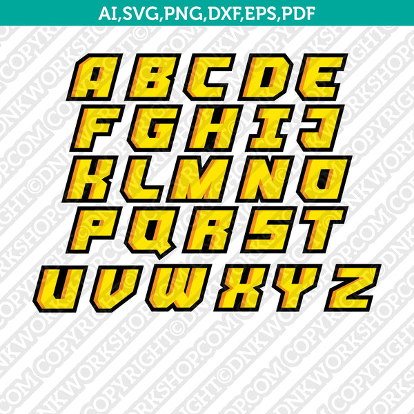 Supercross Motocross Racing Nascar Motorcycle Car Letters Fonts SVG ...