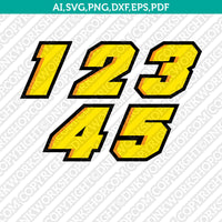 Supercross Motocross Racing Nascar Motorcycle Car Numbers SVG Cricut ...