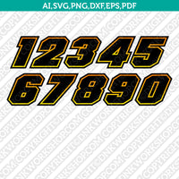 Supercross Motocross Nascar Racing Numbers SVG Cricut Cut File ...