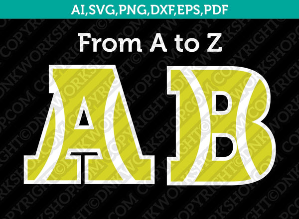 Baseball Letters Alphabet Team Font SVG Vector Cricut Cut File – DNKWorkshop