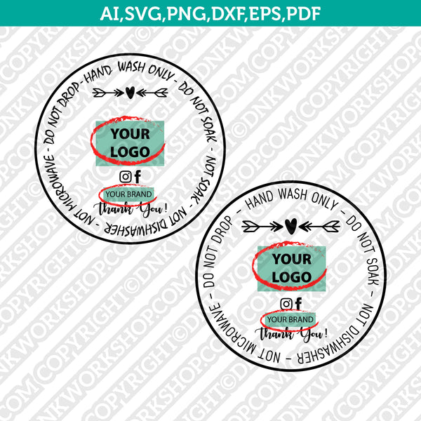 Tumbler Cup Care Instruction Label Care Card SVG Cut File Vector ...