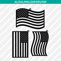 USA Flag Earring Template SVG Vector Silhouette Cameo Cricut Cut File ...