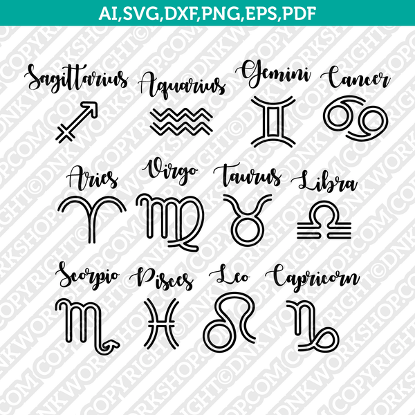 Leo Horoscope Astrological Zodiac Sign Clipart Digital Download SVG PNG JPG  PDF Cut Files