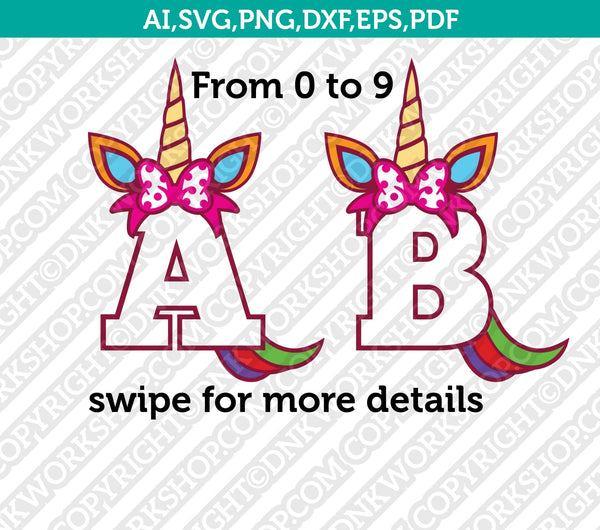 Download Unicorn Pony Horse Letters Fonts Alphabet Svg Vector Cricut Cut File Dnkworkshop PSD Mockup Templates