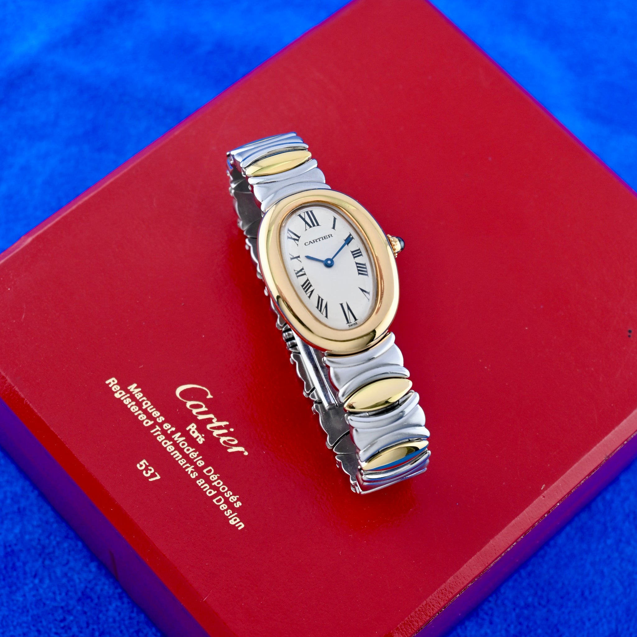 Cartier Baignoire Steel Gold