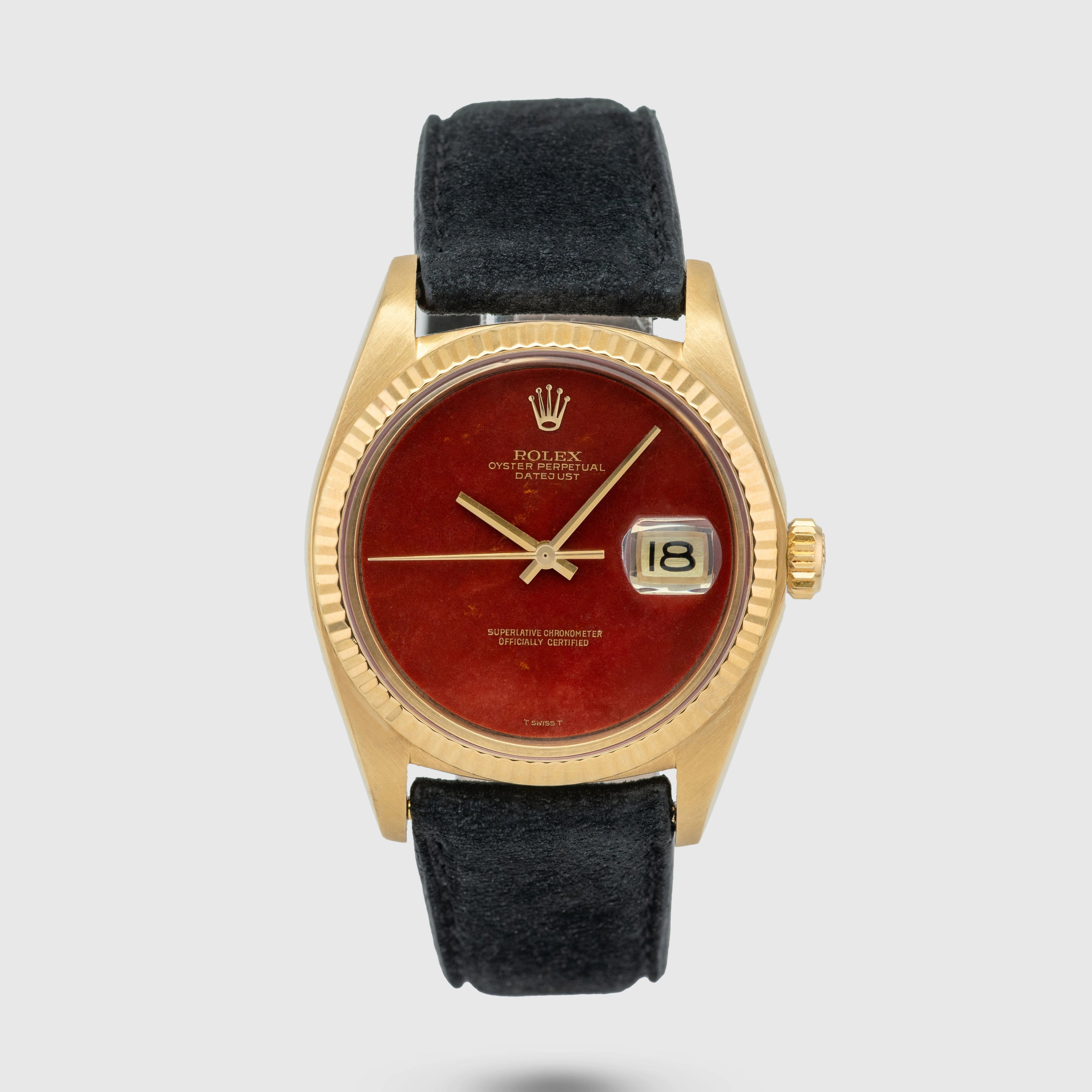 image of 1976 Rolex Datejust 18K Red Jasper Ref. 1601