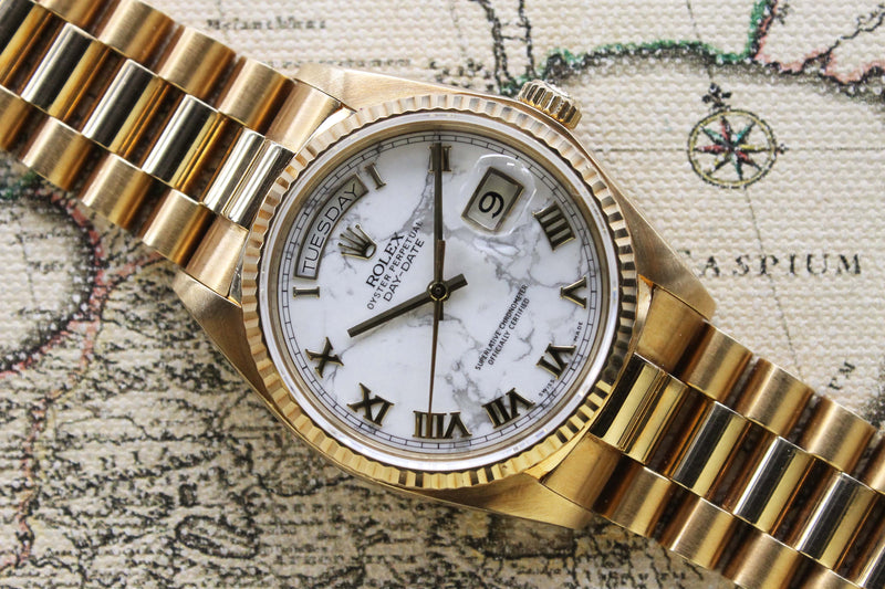 rolex day date marble