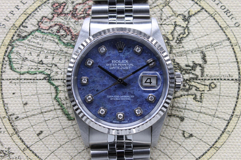 rolex sodalite diamond dial