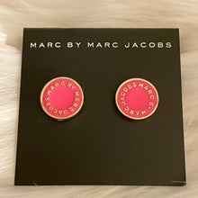 Load image into Gallery viewer, Marc J’s Button Earrings Passion Pink
