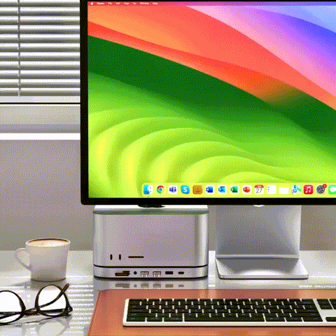 RayCue Mac Mini Hub & Type-C Stand with SSD Enclosure – Mac Mini Stand -  Fits 2.5 Inch SATA SSD, USB-C Data Port, Dual USB 3.0/2.0 Port, Micro/SD  Card