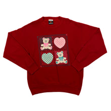 Load image into Gallery viewer, SIGNAL SPORTS Cottage Teddy Bear Heart Graphic Crewneck Sweatshirt
