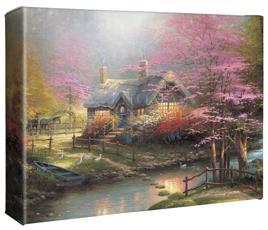 French Riviera Café - 20 x 20 Gallery Wrapped Canvas (Onyx Black Fra –  Thomas Kinkade Studios