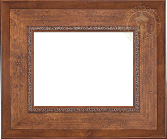 Dark Wood Canvas Picture Frame Two Tone Large 19x22 for 12x16