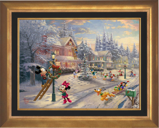Thomas Kinkade - Mickey and Minnie - Christmas Lodge SN Paper
