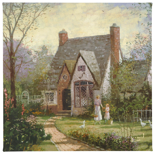 Teacup Cottage - 8 x 10 Gallery Wrapped Canvas – Thomas Kinkade