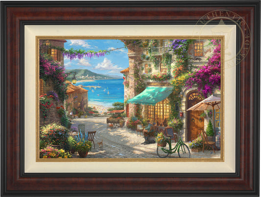 Thomas Kinkade Studios French Riviera Cafe Framed Wrapped Canvas