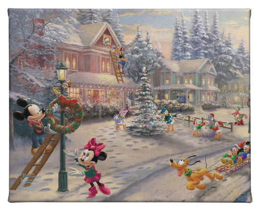 Mickey and Minnie Christmas Lodge - Limited Edition Paper By Thomas Kinkade  Studios – Disney Art On Main Street