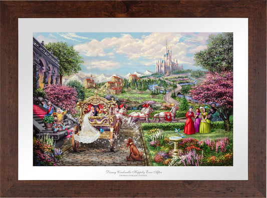 Thomas Kinkade Studios - Disney Beauty and The Beast's Winter Enchantment - Canvas Classics Classic Aged Bronze