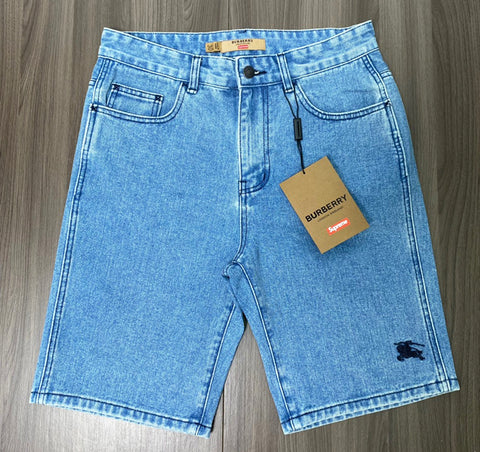 Supreme Burberry Denim Short Washed Blue – 