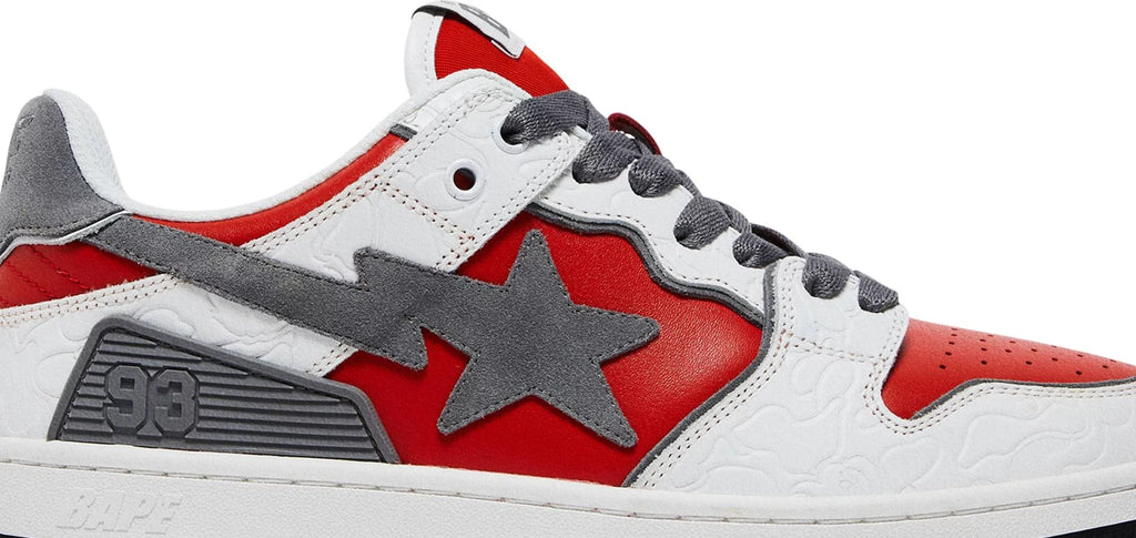 A Bathing Ape Bape SK8 Sta 'White Red' – Tenisshop.la