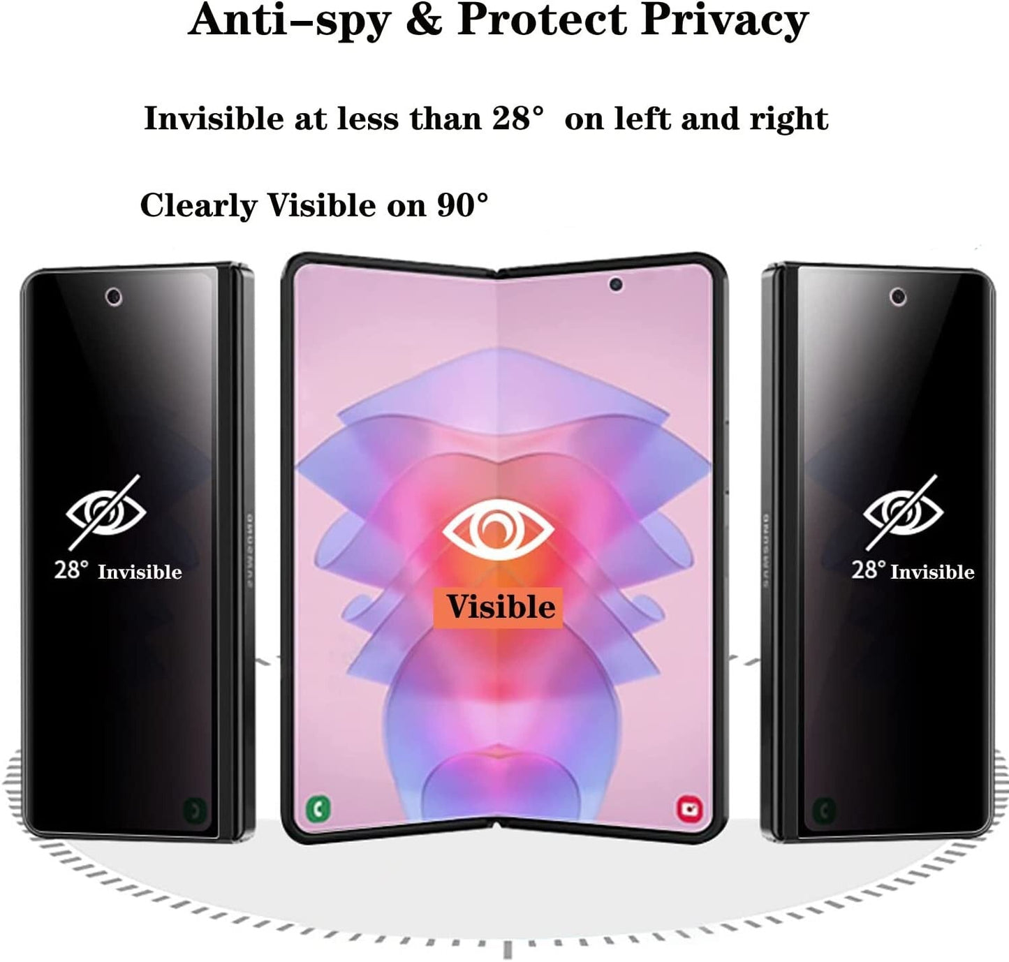 Anti-Peeping Front & Back Screen Privacy Protector - ZFOLD Series
