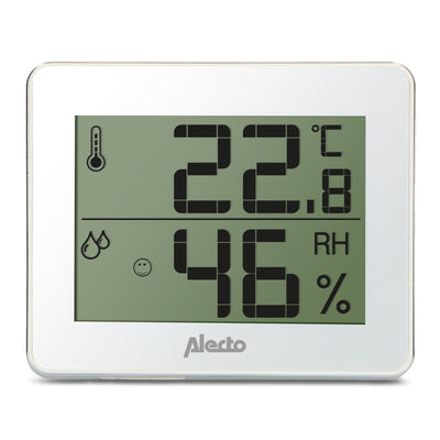 Alecto WS-55 - Digitales Thermometer / Hygrometer, weiß/silber