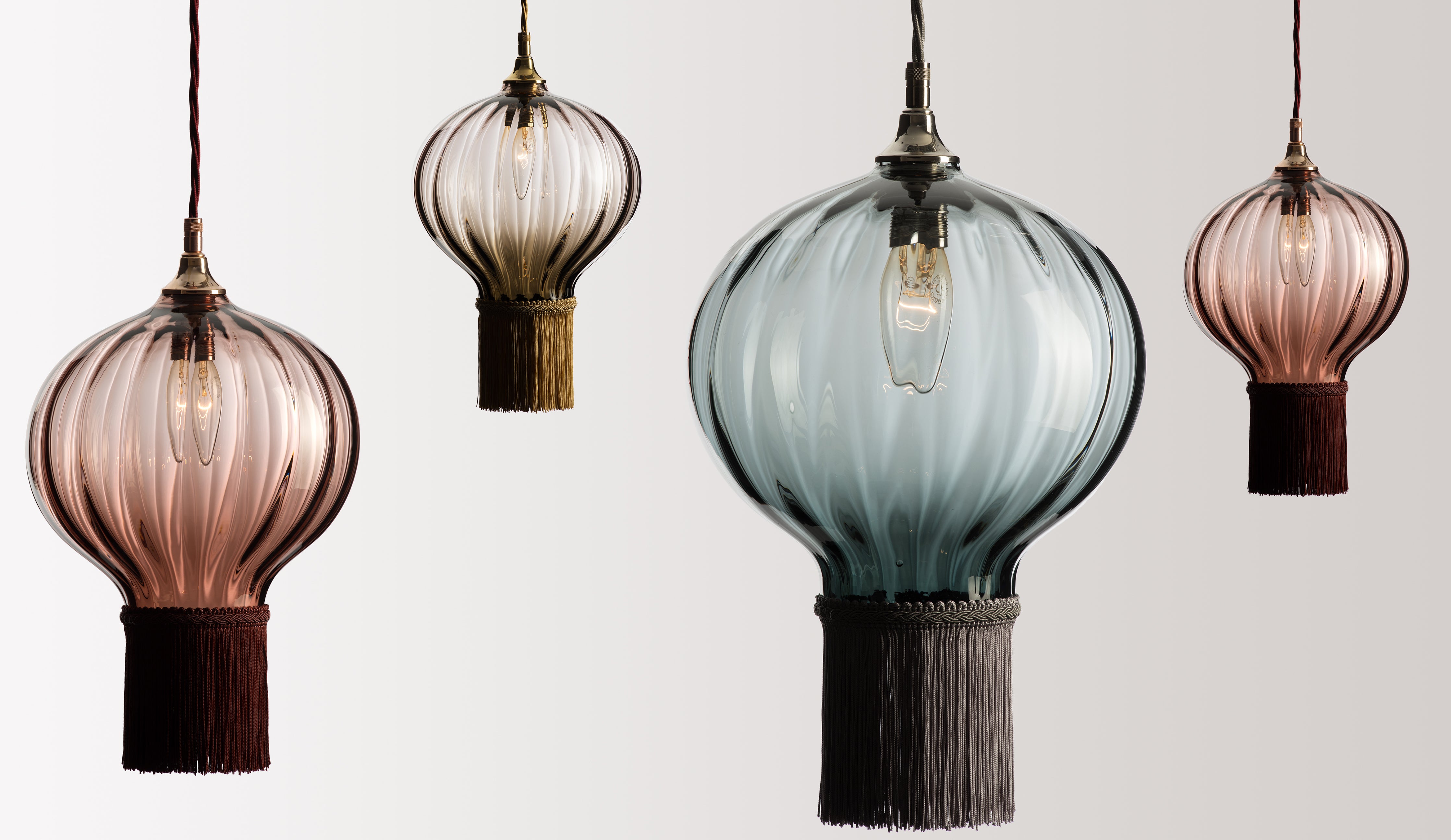 Opulent optic pendants by Rothschild &amp; Bickers 