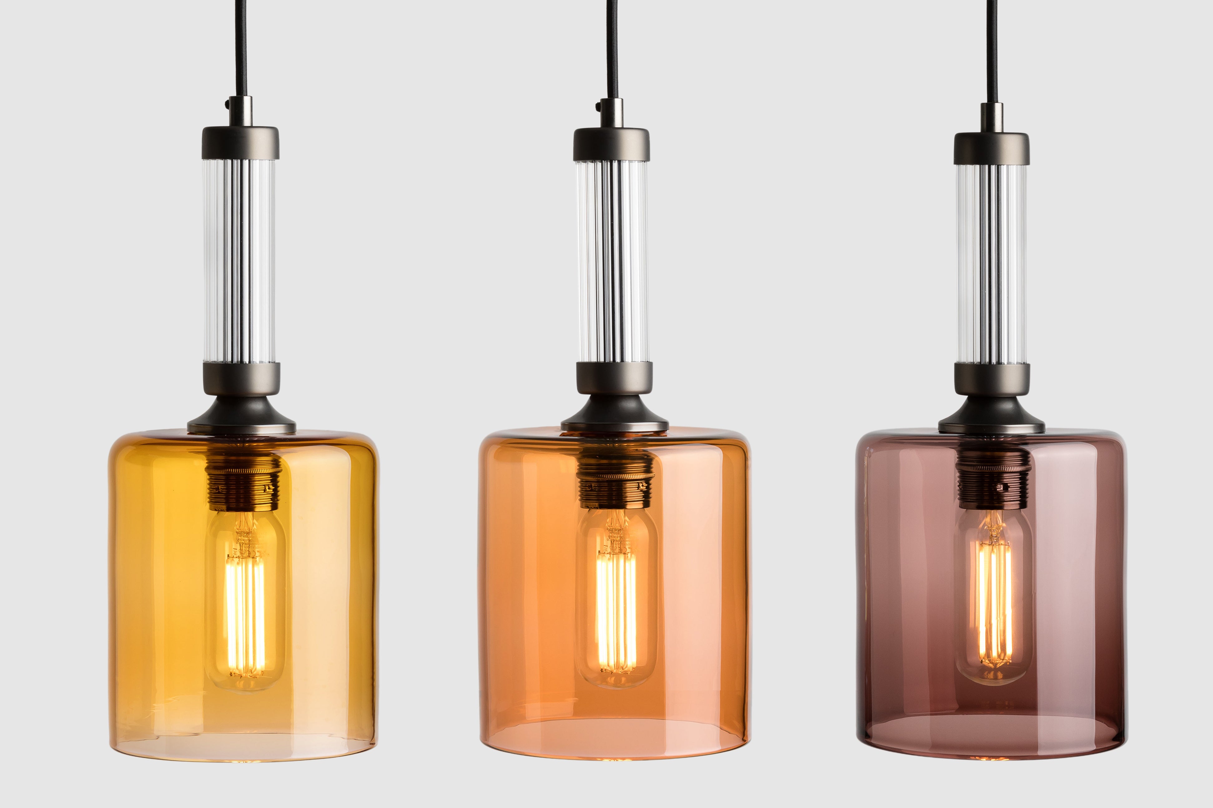 Pillar Light blown glass suspension pendant by Rothschild &amp; Bickers 