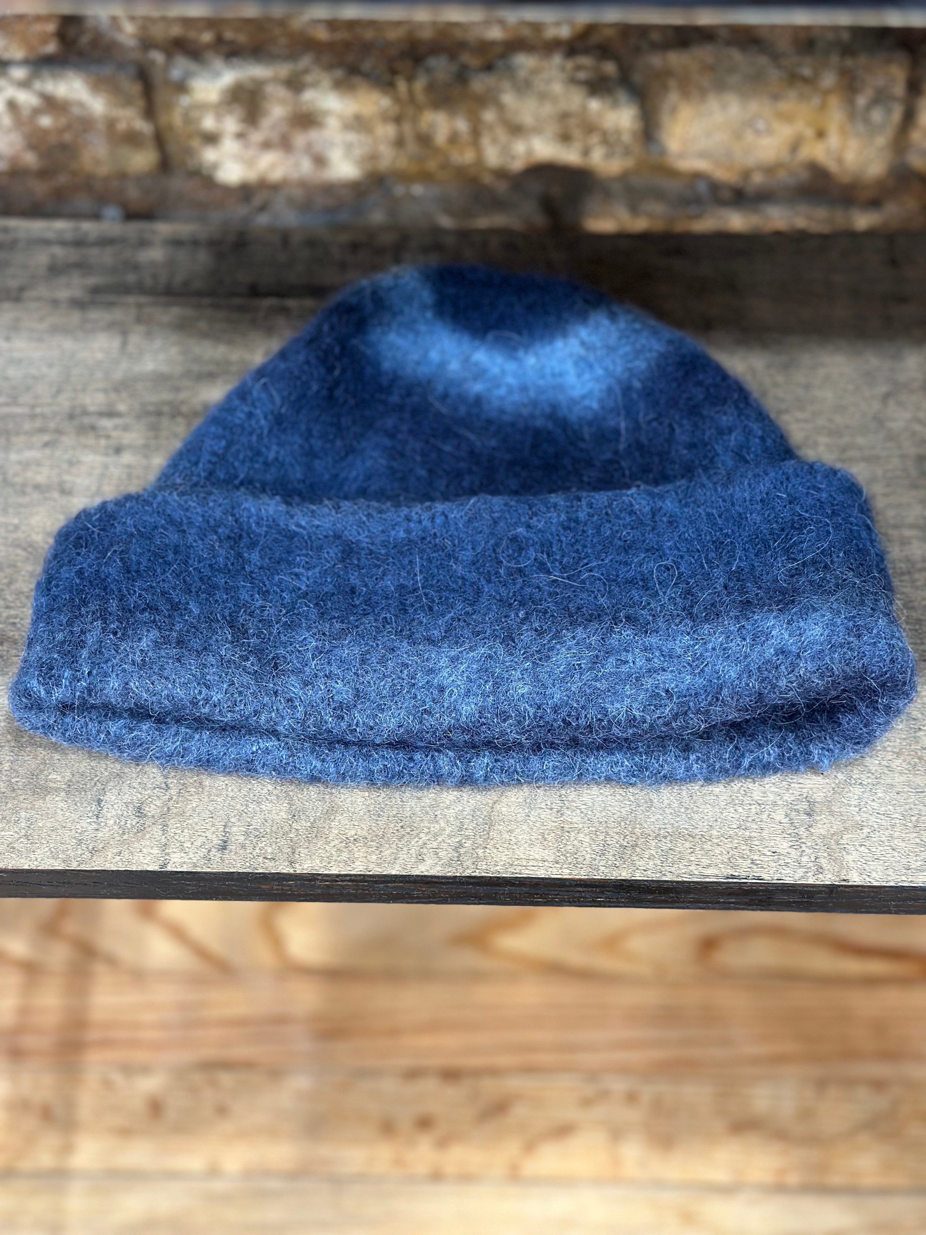 Navy Sfumata Beanie Wool Blend