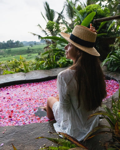 Teardrop Straw Fedora Sophie