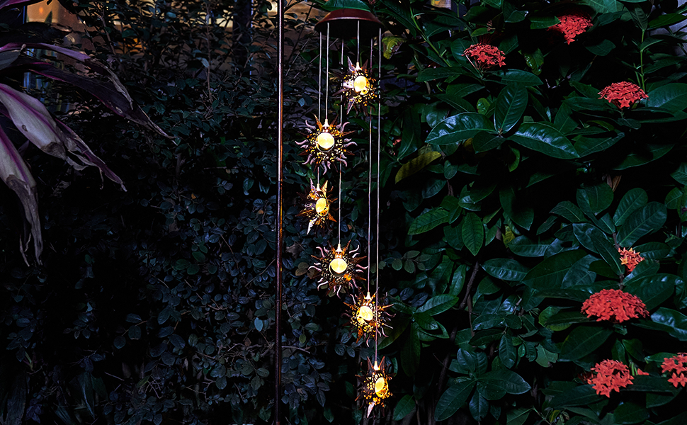 Wind Chimes for Warm LED Sun Solar Lights