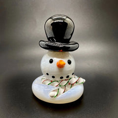 glass blown snowman ornament