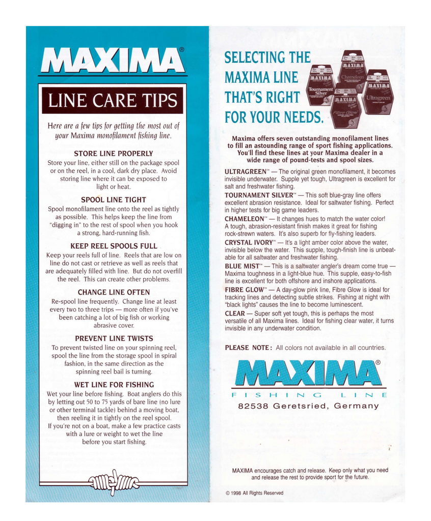 The MAXIMA Knot Guide - Choosing Line & Line Care Tips