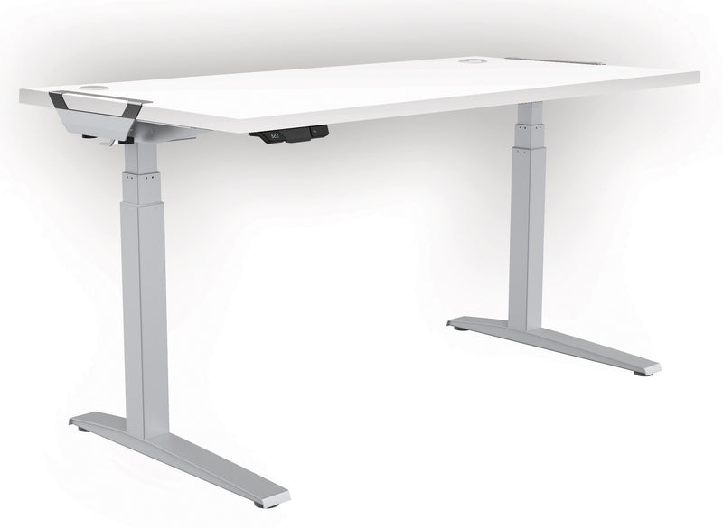 Fellowes Levado Electric Height Adjustable Sit Stand Desk / Standing Desk, 1400mm, WHITE
