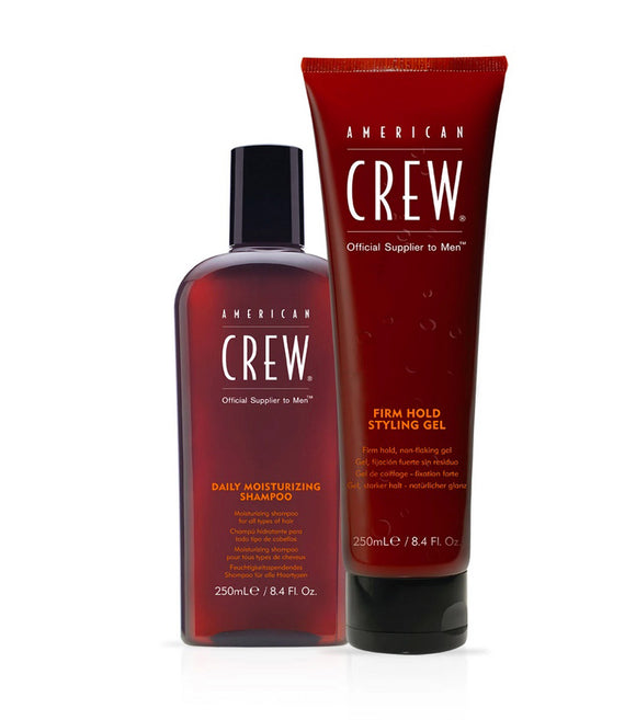 AMERICAN CREW® Daily Moist. Shampoo + Firm Hold Styling Gel