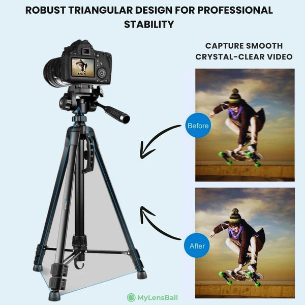 MylensBall x Puluz: Aluminum Selfie Live Tripod with 3D Head & Phone Clamp - mylensball.com.au