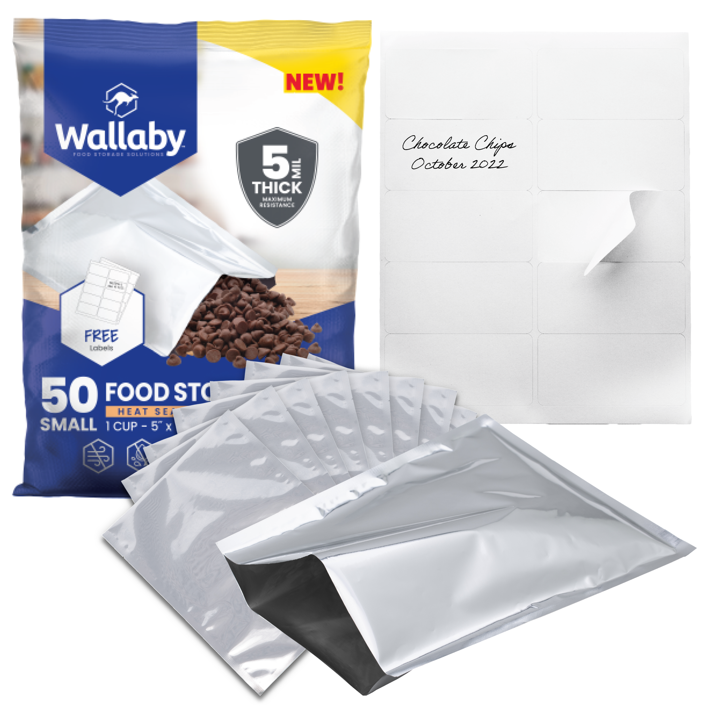 Image of Mylar Bags & Sticker Labels