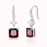 Unique Design Red garnet lady earrings