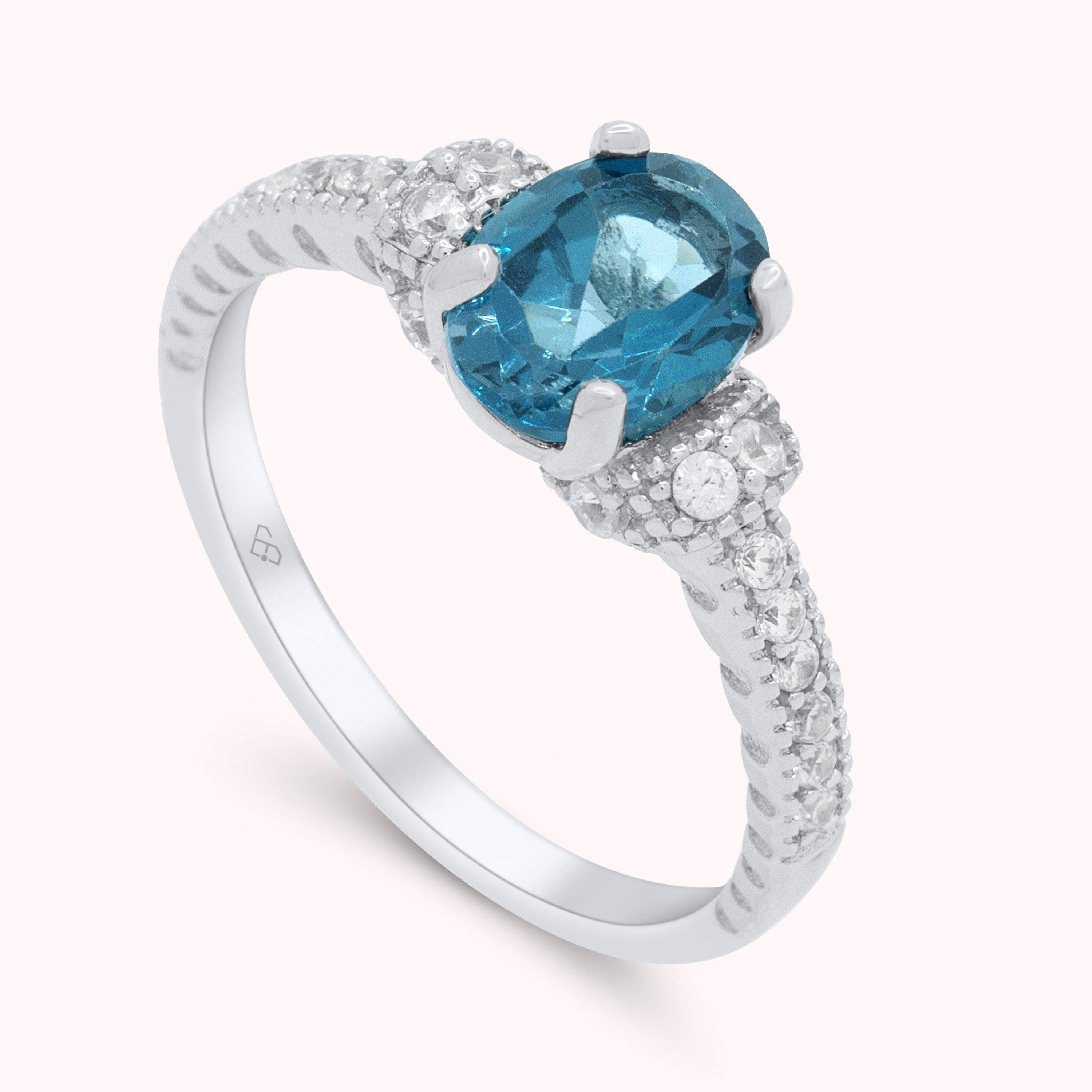 London Blue Topaz Gemstones Ring