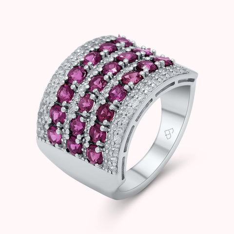 Shop online jewelry exclusive design natural pink rhodolite gemstone