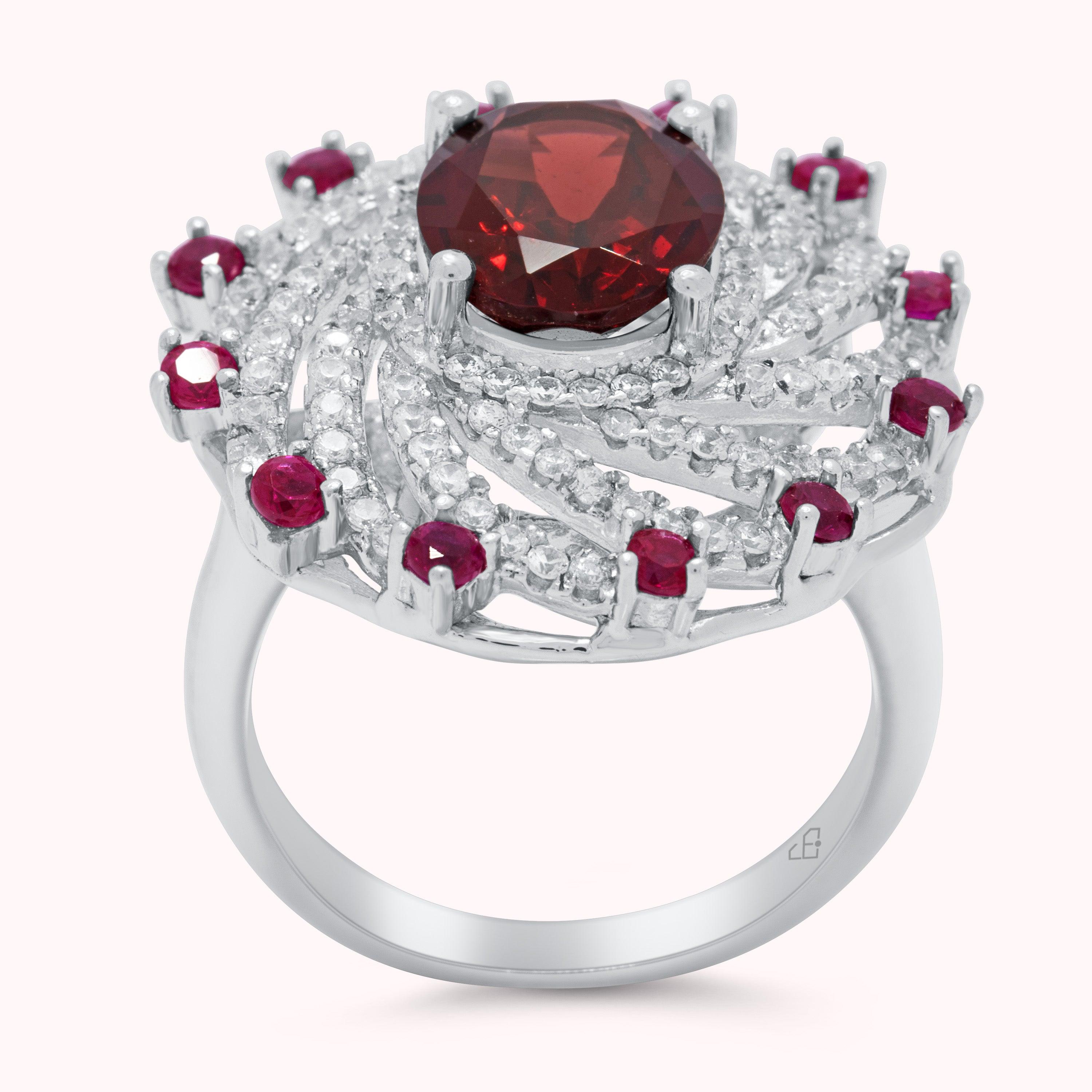 Shop online natural garnet gemstone fine jewelry unique exclusive design