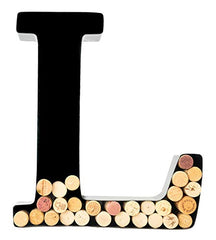 Wine Cork Holder - Metal Monogram Letter (L)
