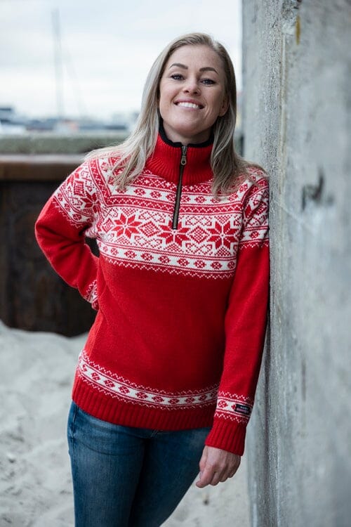 Billede af Charm - Norsk Strik Sweater I Klassisk Setedals Design I 100% Uld