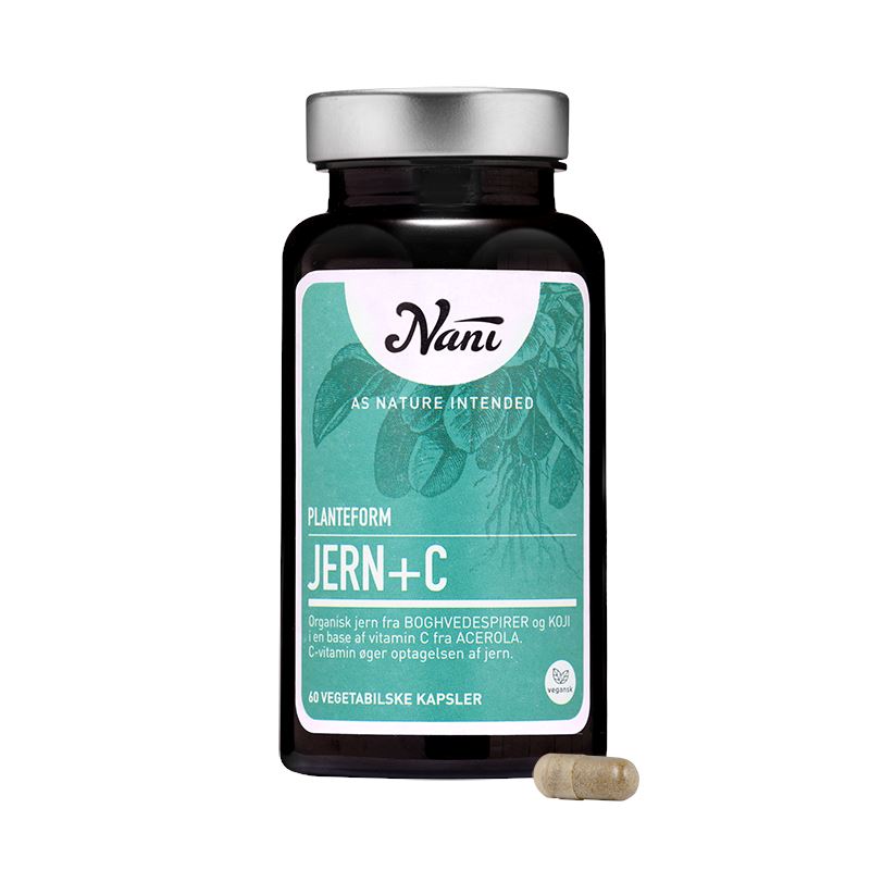 Se Nani - Jern + C, Organisk Planteform, 60 Stk hos Suztain