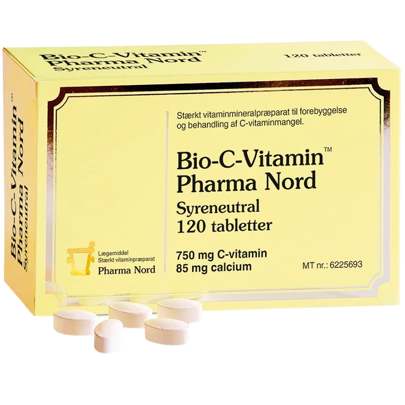 Se Pharma Nord - C-vitamin 750 Mg Syreneutral - 90 STK hos Suztain