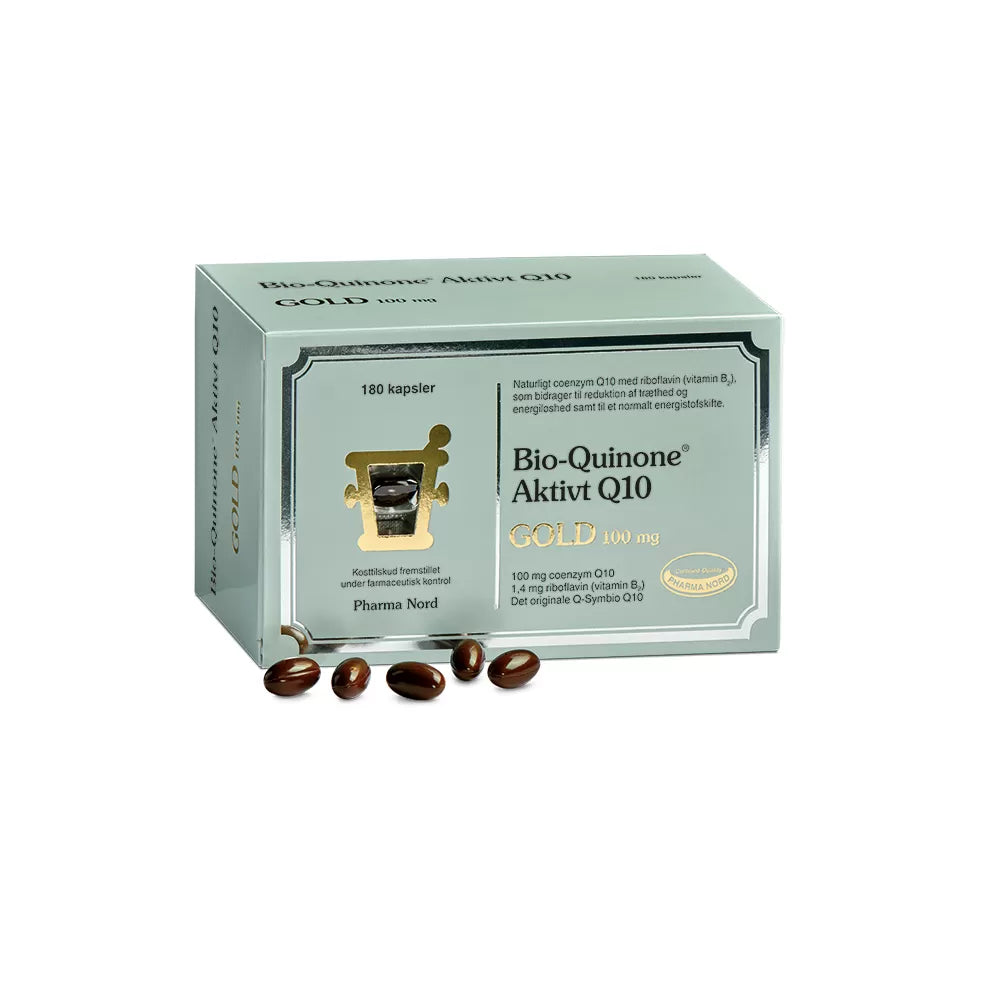 Se Pharma Nord - Bio-Quinone Aktivt Q10 Gold 100 Mg - 180 Stk hos Suztain