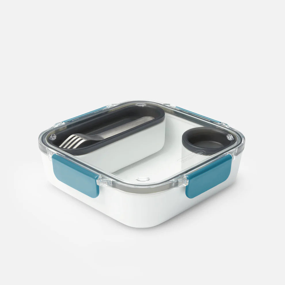 Se Black + Blum Lunch Box Original - White/Ocean - Str. 1000ml - Madkasse hos Suztain